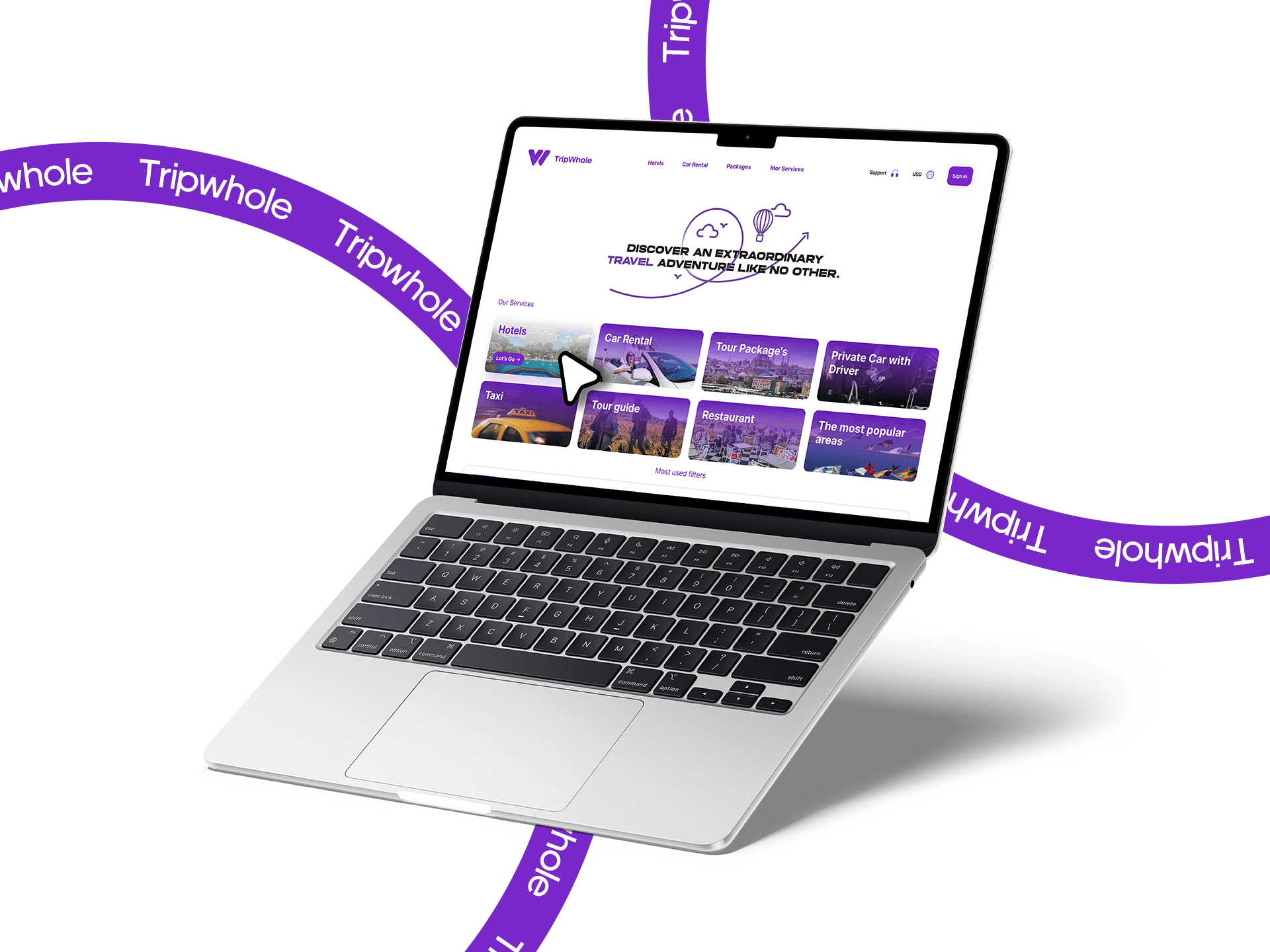 UI Design for Tripwhole Platform